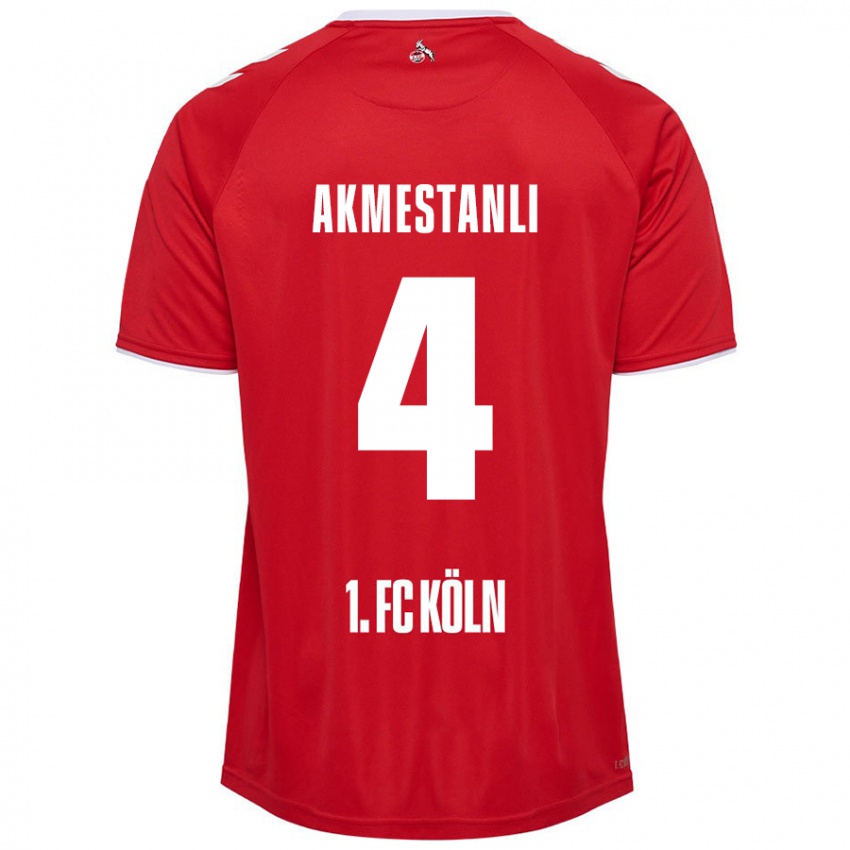 Niño Camiseta Teoman Akmestanli #4 Rojo Blanco 2ª Equipación 2024/25 La Camisa Argentina