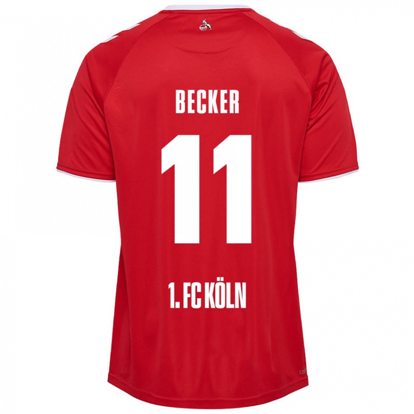 Niño Camiseta Marlon Becker #11 Rojo Blanco 2ª Equipación 2024/25 La Camisa Argentina