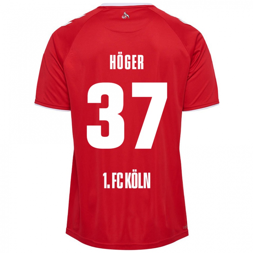 Niño Camiseta Marco Höger #37 Rojo Blanco 2ª Equipación 2024/25 La Camisa Argentina