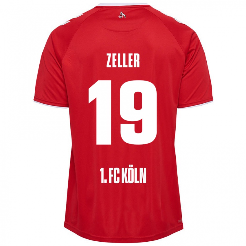 Niño Camiseta Dóra Zeller #19 Rojo Blanco 2ª Equipación 2024/25 La Camisa Argentina