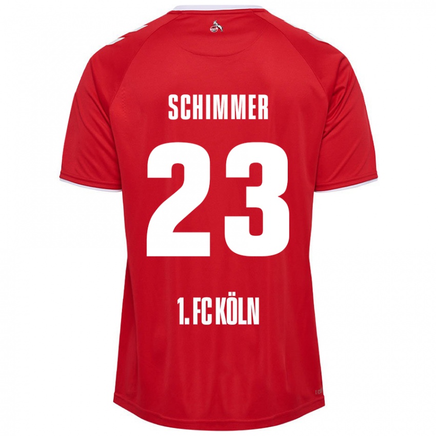 Niño Camiseta Marleen Schimmer #23 Rojo Blanco 2ª Equipación 2024/25 La Camisa Argentina