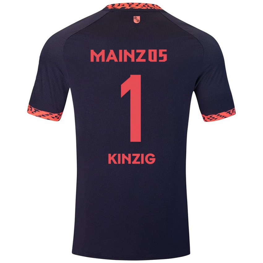 Niño Camiseta Maximilian Kinzig #1 Azul Coral Rojo 2ª Equipación 2024/25 La Camisa Argentina