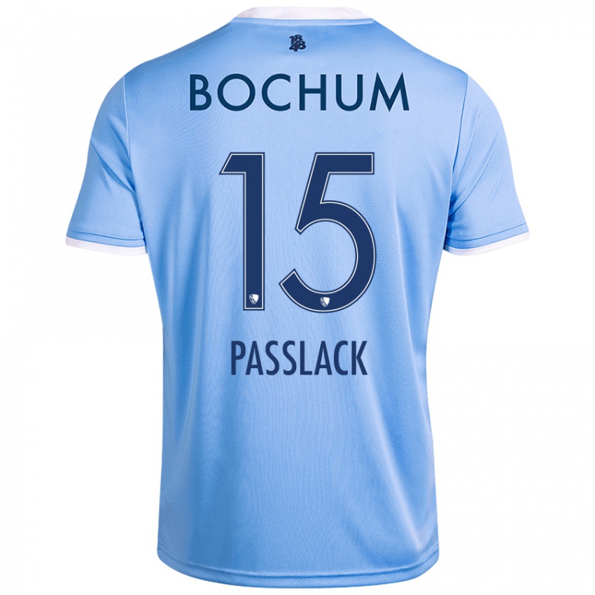 Niño Camiseta Felix Passlack #15 Azul Cielo 2ª Equipación 2024/25 La Camisa Argentina