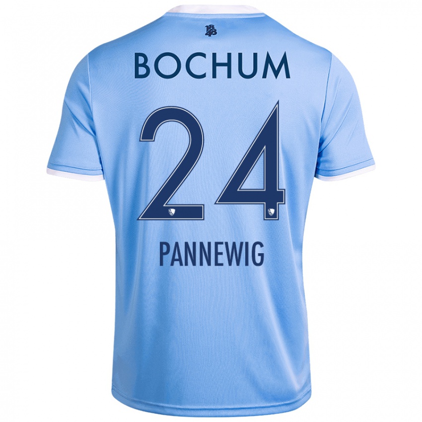 Niño Camiseta Mats Pannewig #24 Azul Cielo 2ª Equipación 2024/25 La Camisa Argentina