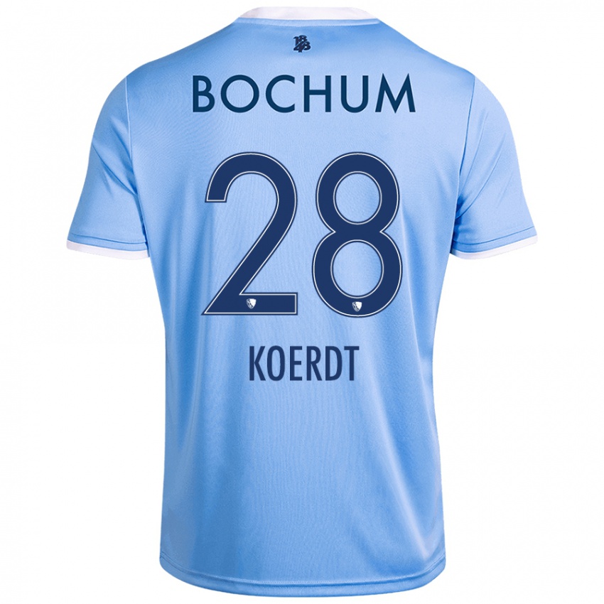 Niño Camiseta Lennart Koerdt #28 Azul Cielo 2ª Equipación 2024/25 La Camisa Argentina