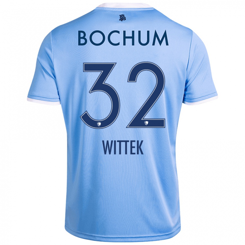 Niño Camiseta Maximilian Wittek #32 Azul Cielo 2ª Equipación 2024/25 La Camisa Argentina