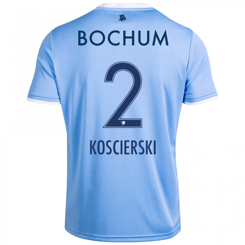 Niño Camiseta Kacper Koscierski #2 Azul Cielo 2ª Equipación 2024/25 La Camisa Argentina