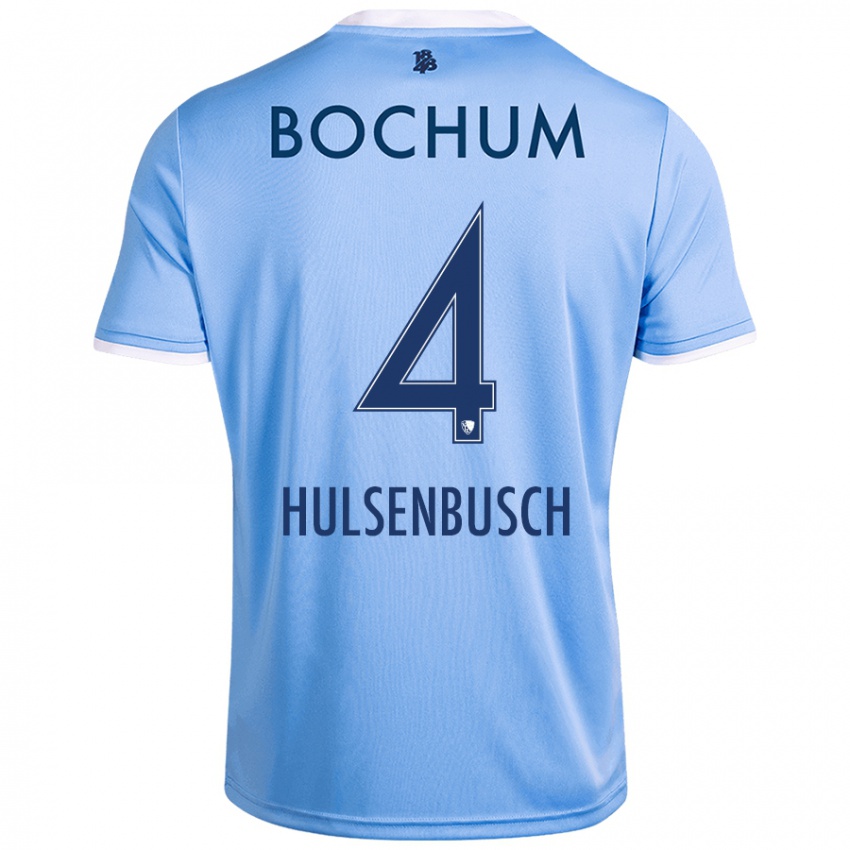 Niño Camiseta Daniel Hülsenbusch #4 Azul Cielo 2ª Equipación 2024/25 La Camisa Argentina