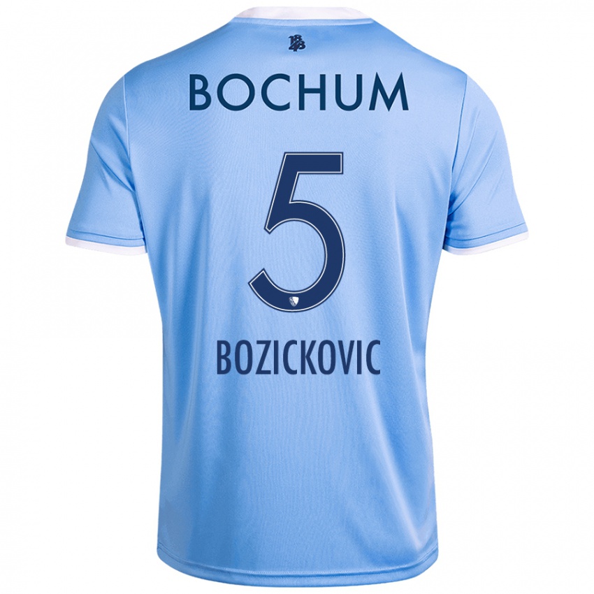 Niño Camiseta Niko Bozickovic #5 Azul Cielo 2ª Equipación 2024/25 La Camisa Argentina