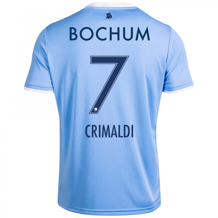 Niño Camiseta Alessandro Crimaldi #7 Azul Cielo 2ª Equipación 2024/25 La Camisa Argentina