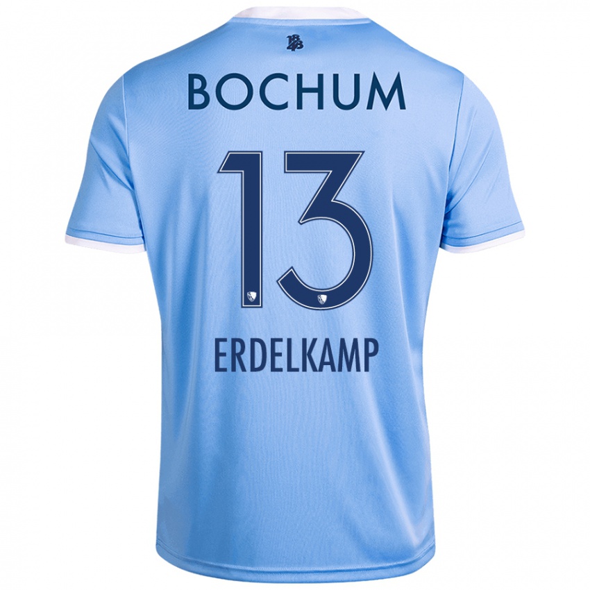 Niño Camiseta Luca Erdelkamp #13 Azul Cielo 2ª Equipación 2024/25 La Camisa Argentina