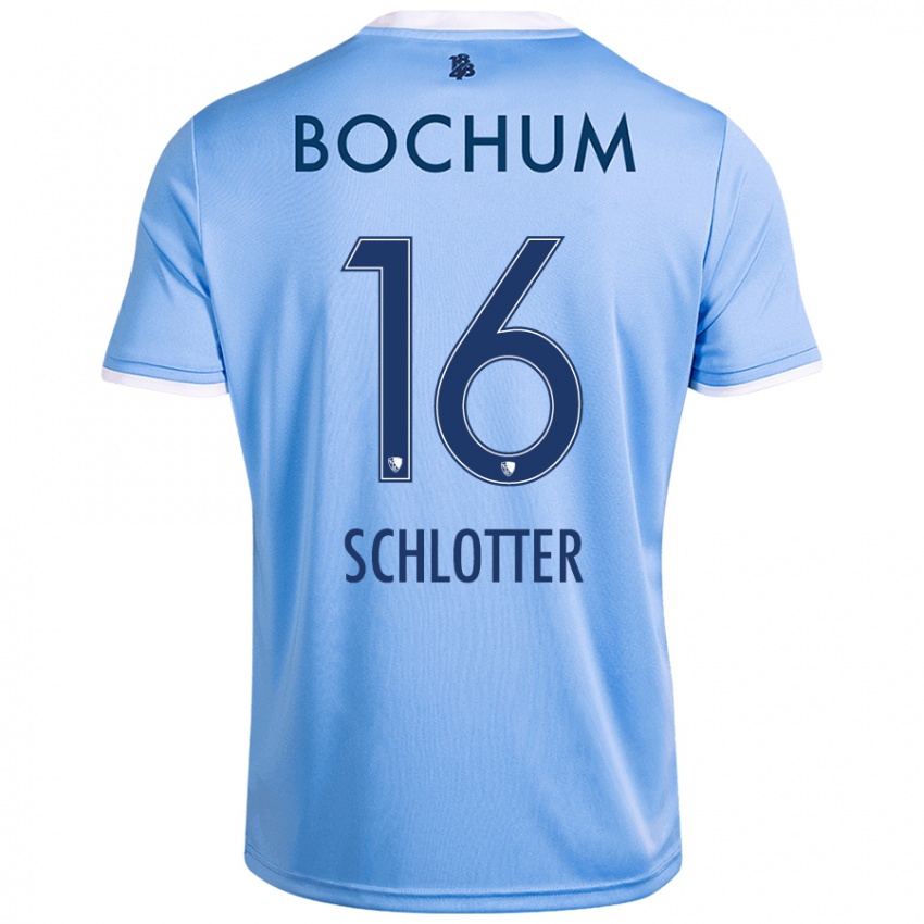 Niño Camiseta Joel Schlotter #16 Azul Cielo 2ª Equipación 2024/25 La Camisa Argentina