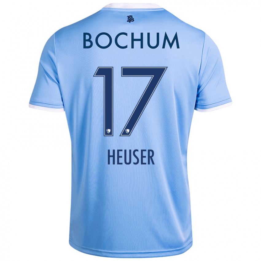 Niño Camiseta Ben Heuser #17 Azul Cielo 2ª Equipación 2024/25 La Camisa Argentina