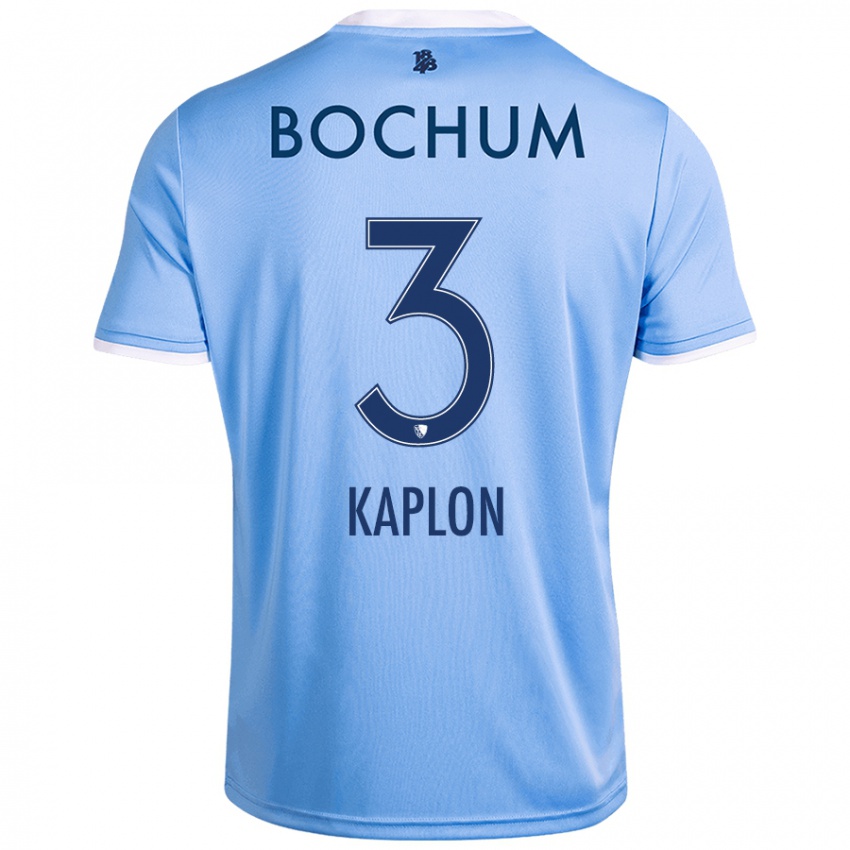 Niño Camiseta Frauke Kaplon #3 Azul Cielo 2ª Equipación 2024/25 La Camisa Argentina