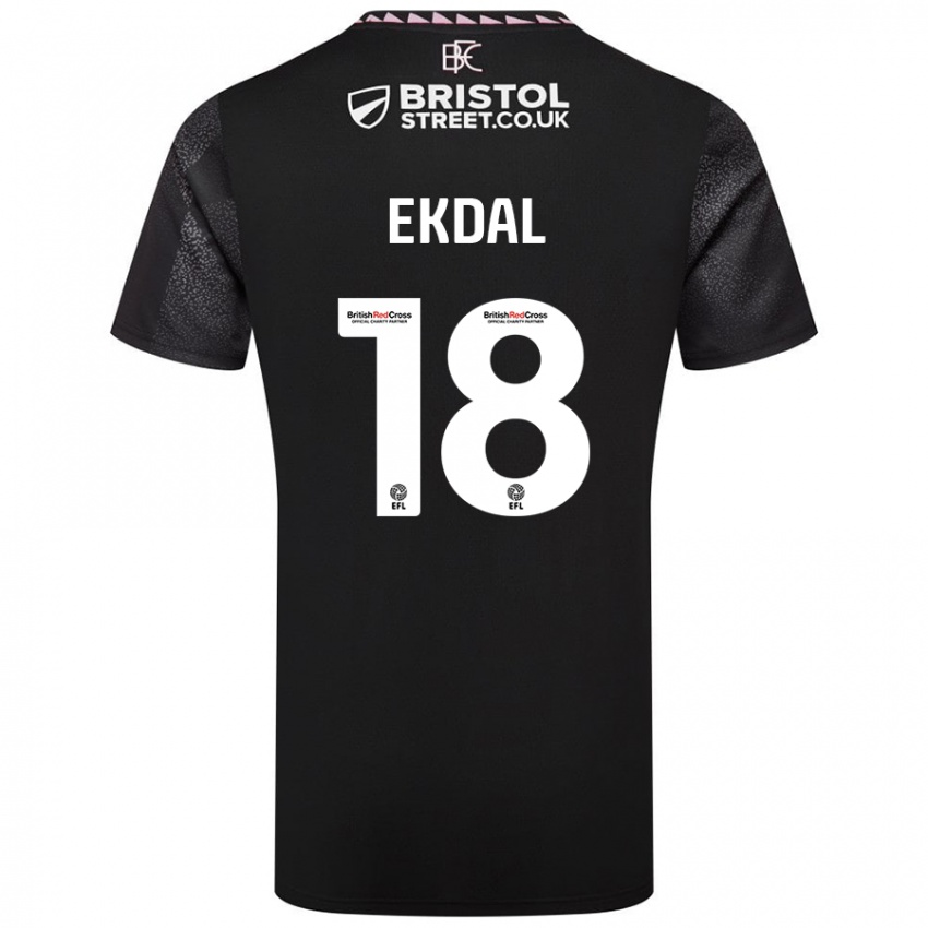 Niño Camiseta Hjalmar Ekdal #18 Negro 2ª Equipación 2024/25 La Camisa Argentina