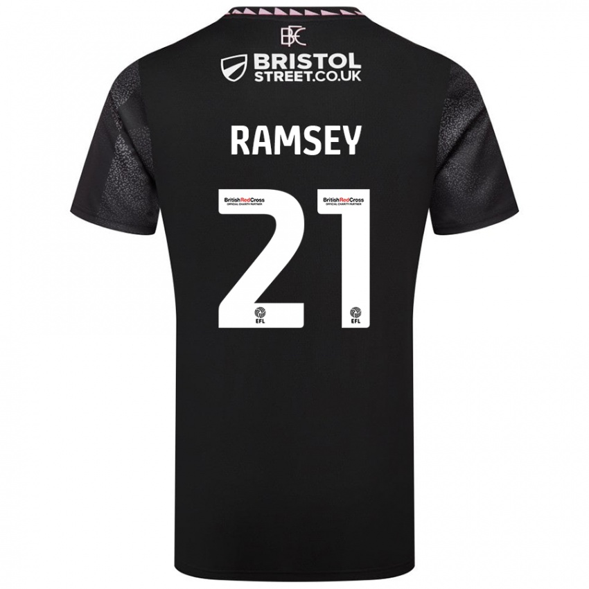 Niño Camiseta Aaron Ramsey #21 Negro 2ª Equipación 2024/25 La Camisa Argentina