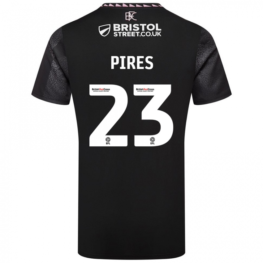 Niño Camiseta Lucas Pires #23 Negro 2ª Equipación 2024/25 La Camisa Argentina