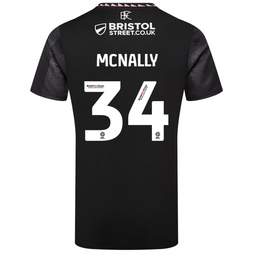 Niño Camiseta Luke Mcnally #34 Negro 2ª Equipación 2024/25 La Camisa Argentina