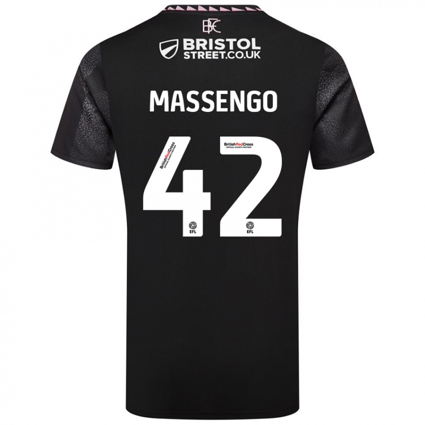 Niño Camiseta Han-Noah Massengo #42 Negro 2ª Equipación 2024/25 La Camisa Argentina