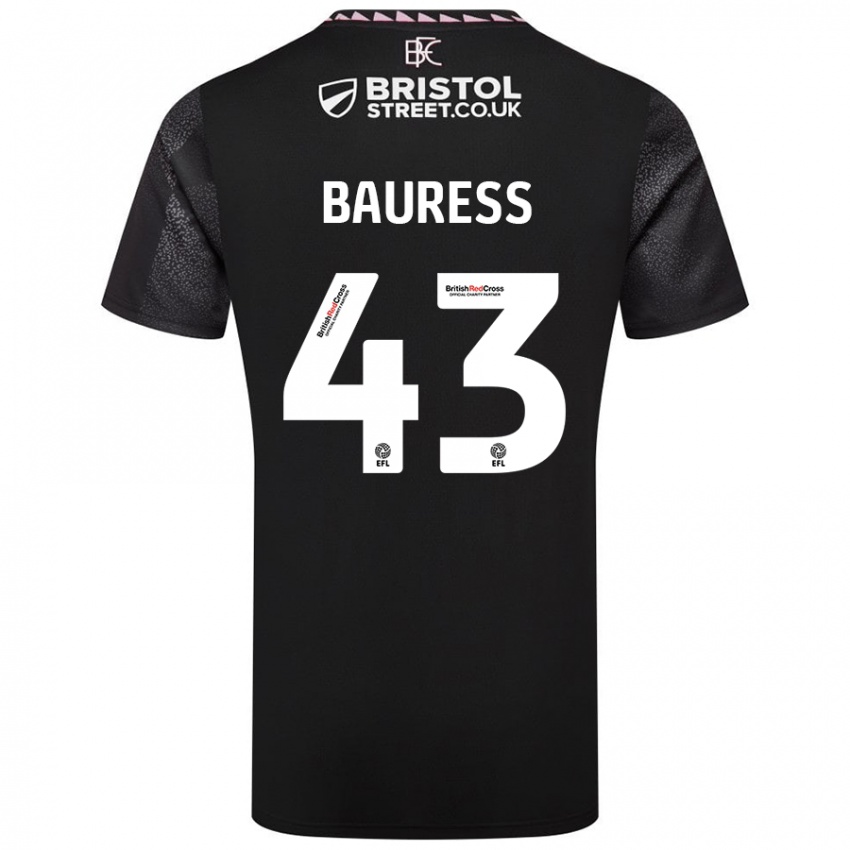 Niño Camiseta Joe Bauress #43 Negro 2ª Equipación 2024/25 La Camisa Argentina