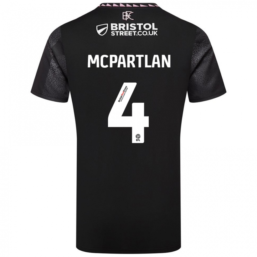 Niño Camiseta Brenna Mcpartlan #4 Negro 2ª Equipación 2024/25 La Camisa Argentina