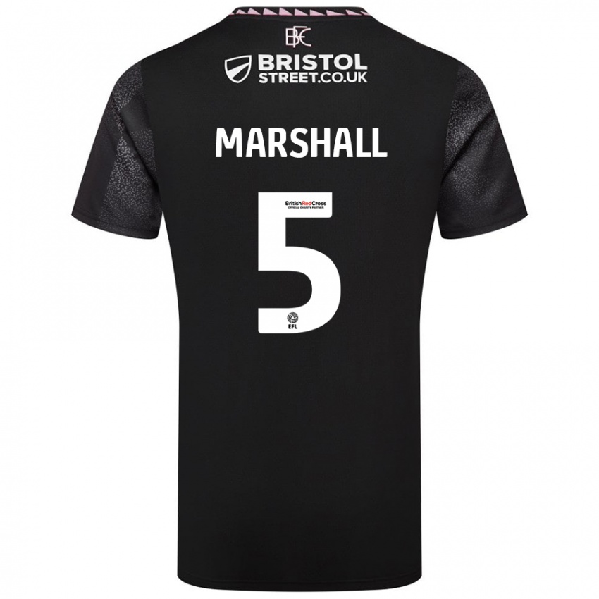 Niño Camiseta Georgia Marshall #5 Negro 2ª Equipación 2024/25 La Camisa Argentina