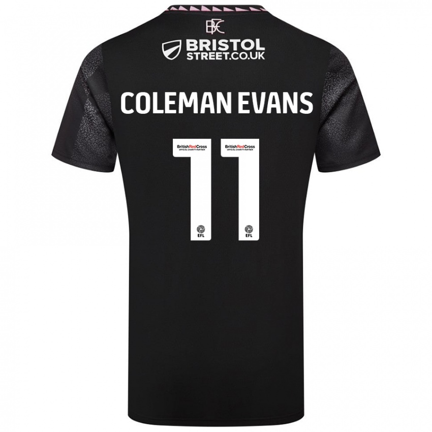 Niño Camiseta Amaya Coleman-Evans #11 Negro 2ª Equipación 2024/25 La Camisa Argentina