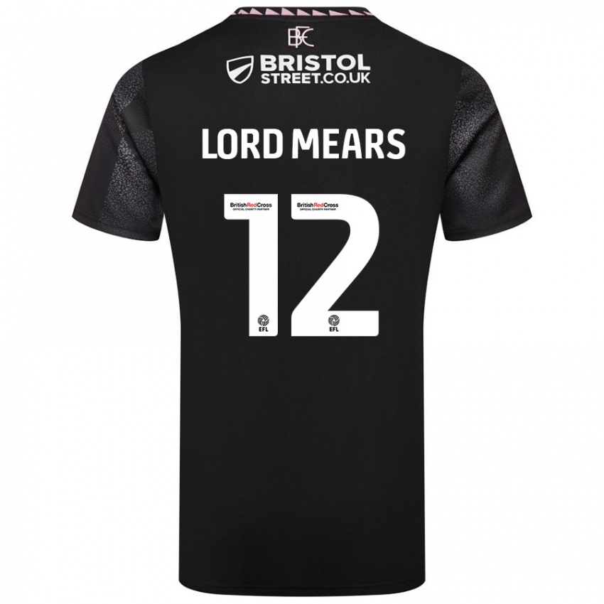 Niño Camiseta Rhema Lord-Mears #12 Negro 2ª Equipación 2024/25 La Camisa Argentina