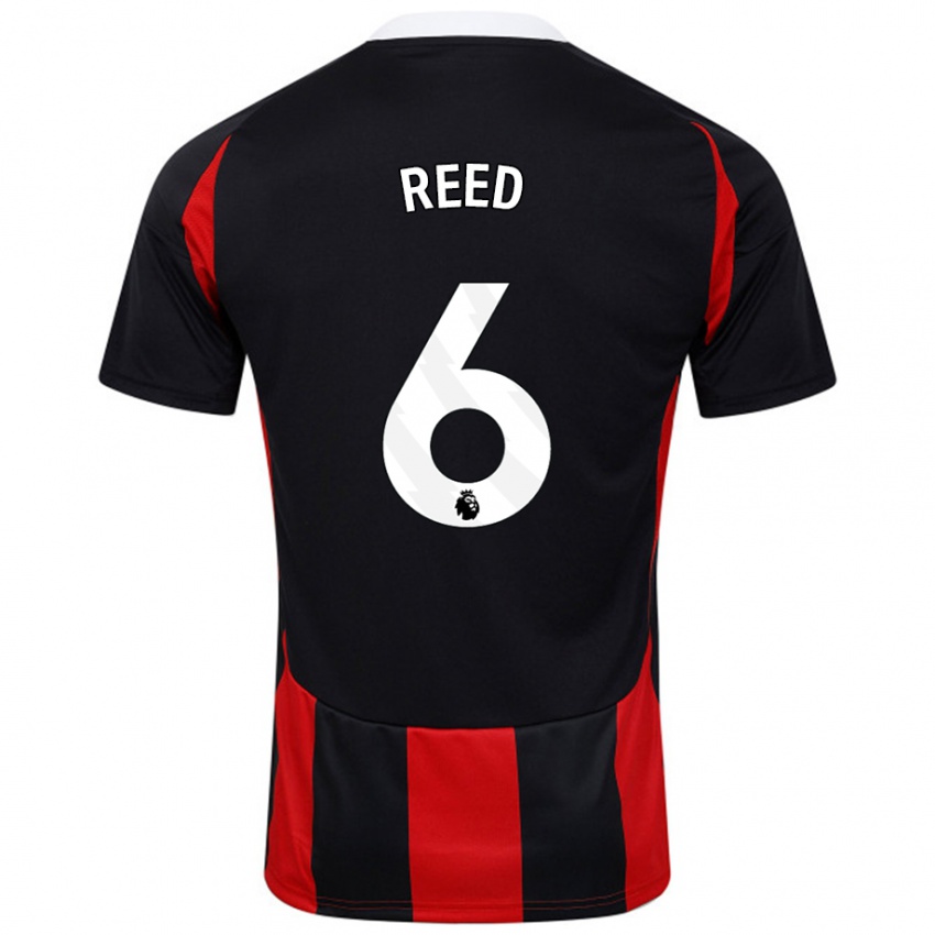 Niño Camiseta Harrison Reed #6 Negro Rojo 2ª Equipación 2024/25 La Camisa Argentina