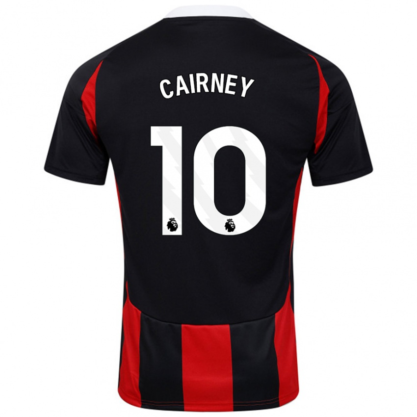 Niño Camiseta Tom Cairney #10 Negro Rojo 2ª Equipación 2024/25 La Camisa Argentina