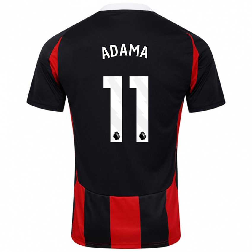 Niño Camiseta Adama Traoré #11 Negro Rojo 2ª Equipación 2024/25 La Camisa Argentina