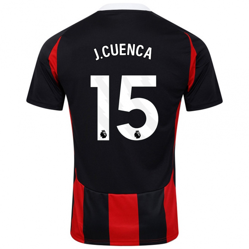 Niño Camiseta Jorge Cuenca #15 Negro Rojo 2ª Equipación 2024/25 La Camisa Argentina