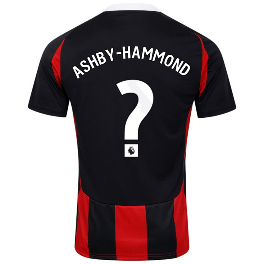 Niño Camiseta Luca Ashby-Hammond #0 Negro Rojo 2ª Equipación 2024/25 La Camisa Argentina