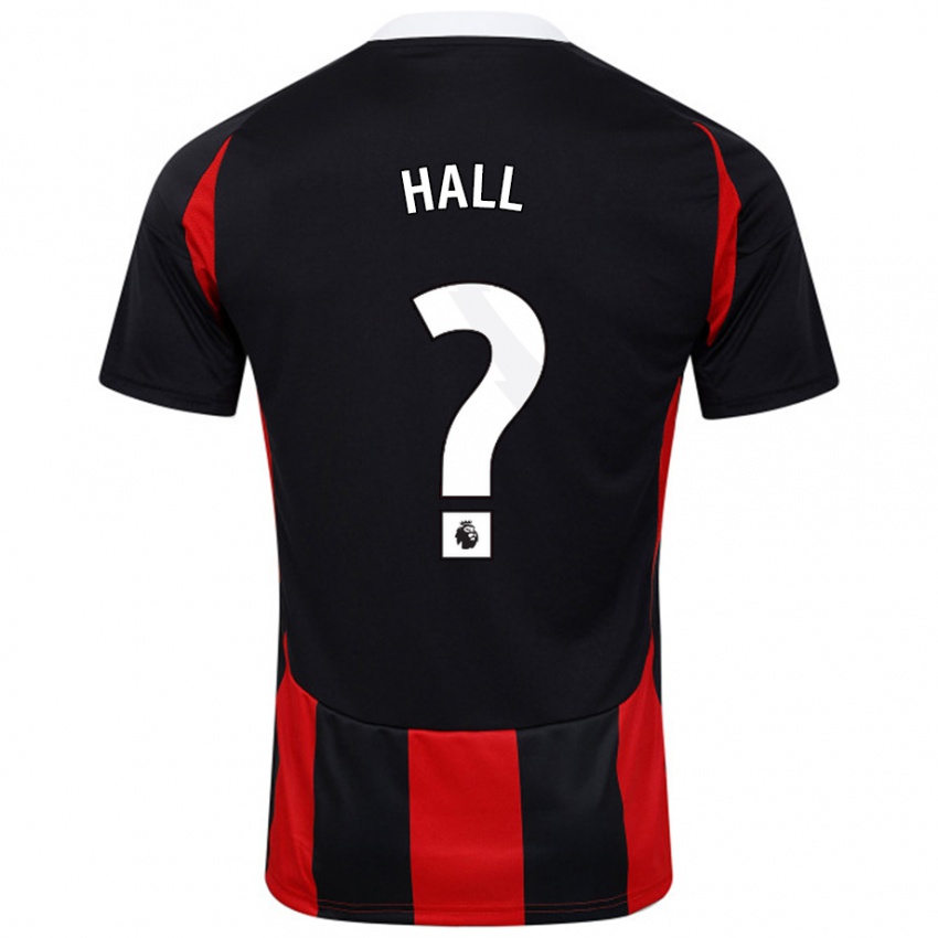 Niño Camiseta Marcel Hall #0 Negro Rojo 2ª Equipación 2024/25 La Camisa Argentina