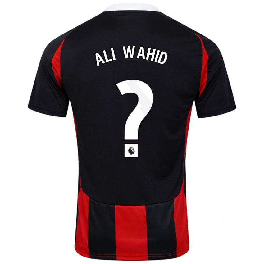 Niño Camiseta Farhaan Ali Wahid #0 Negro Rojo 2ª Equipación 2024/25 La Camisa Argentina