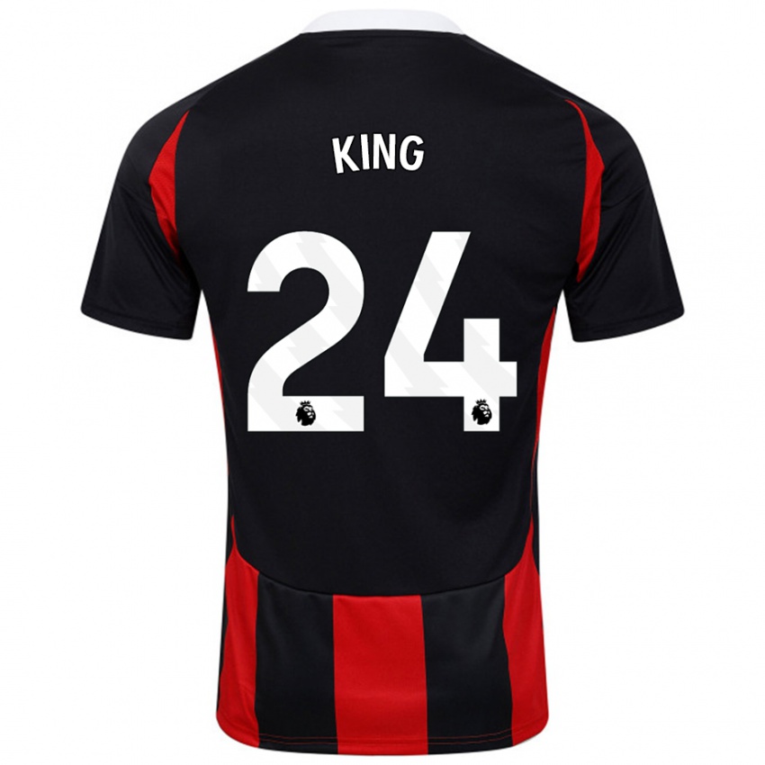 Niño Camiseta Joshua King #24 Negro Rojo 2ª Equipación 2024/25 La Camisa Argentina