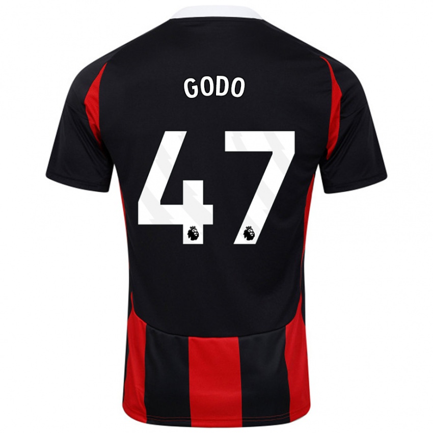 Niño Camiseta Martial Godo #47 Negro Rojo 2ª Equipación 2024/25 La Camisa Argentina