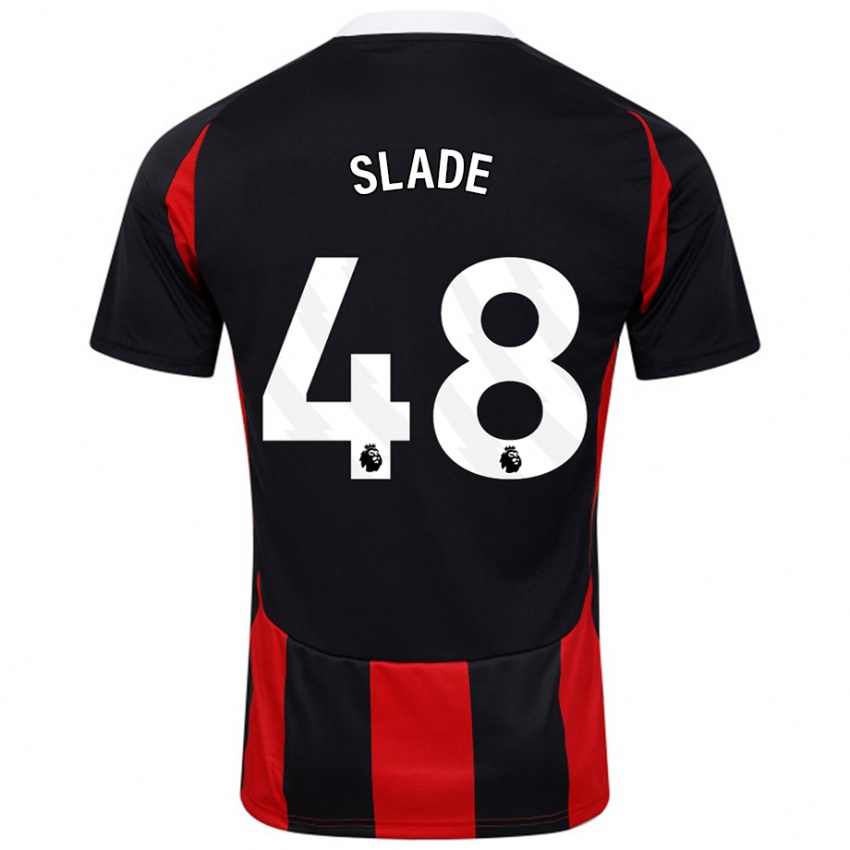 Niño Camiseta Bradley Slade #48 Negro Rojo 2ª Equipación 2024/25 La Camisa Argentina