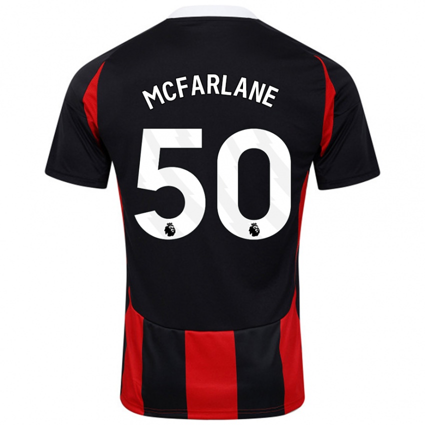 Niño Camiseta Callum Mcfarlane #50 Negro Rojo 2ª Equipación 2024/25 La Camisa Argentina