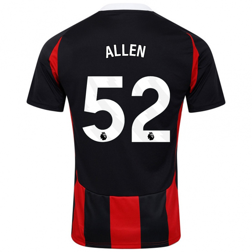 Niño Camiseta Michael Allen #52 Negro Rojo 2ª Equipación 2024/25 La Camisa Argentina