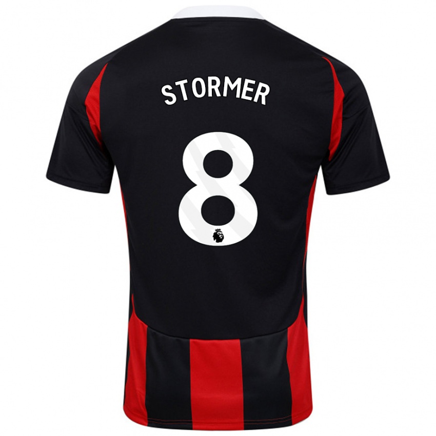 Niño Camiseta Becky Stormer #8 Negro Rojo 2ª Equipación 2024/25 La Camisa Argentina