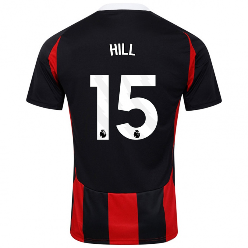 Niño Camiseta Anisha Hill #15 Negro Rojo 2ª Equipación 2024/25 La Camisa Argentina