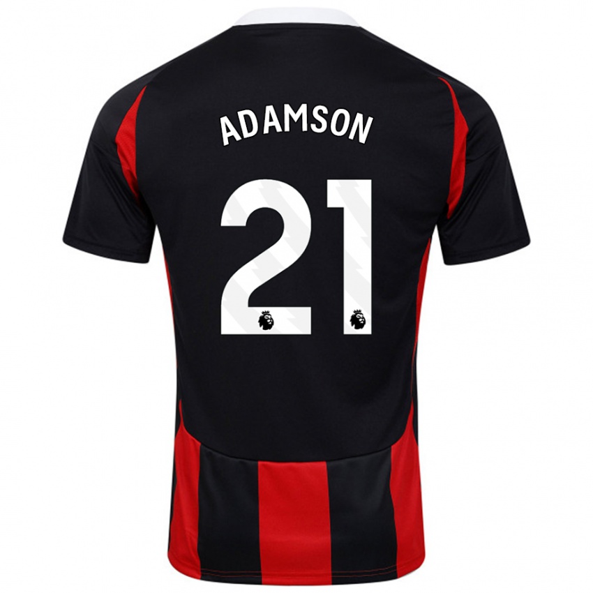 Niño Camiseta Sasha Adamson #21 Negro Rojo 2ª Equipación 2024/25 La Camisa Argentina