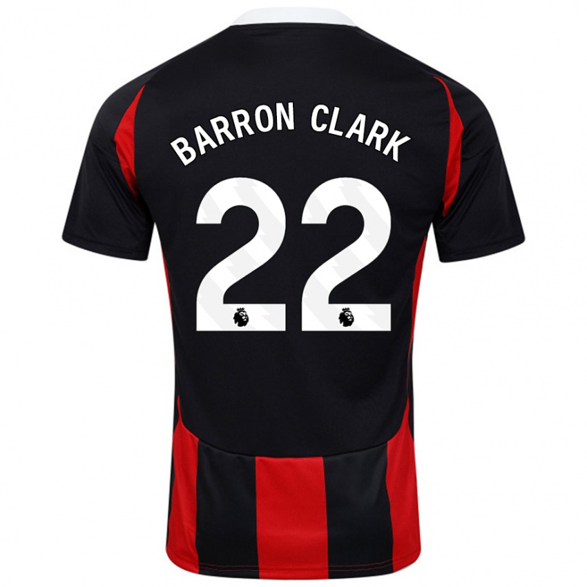 Niño Camiseta Betty Barron-Clark #22 Negro Rojo 2ª Equipación 2024/25 La Camisa Argentina