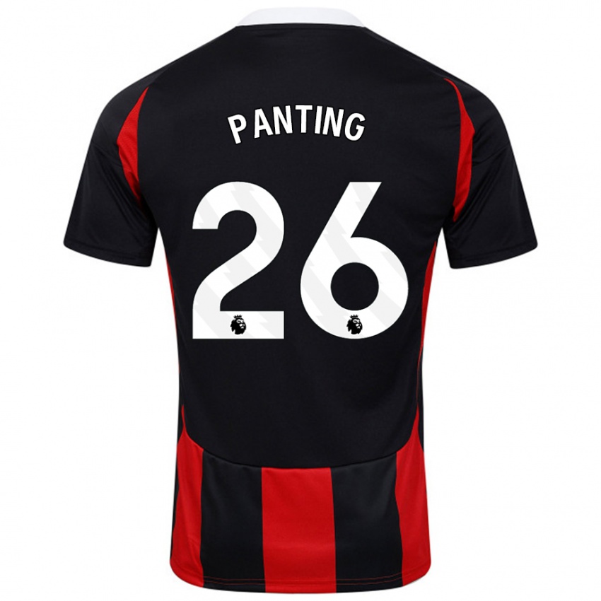 Niño Camiseta Rachel Panting #26 Negro Rojo 2ª Equipación 2024/25 La Camisa Argentina