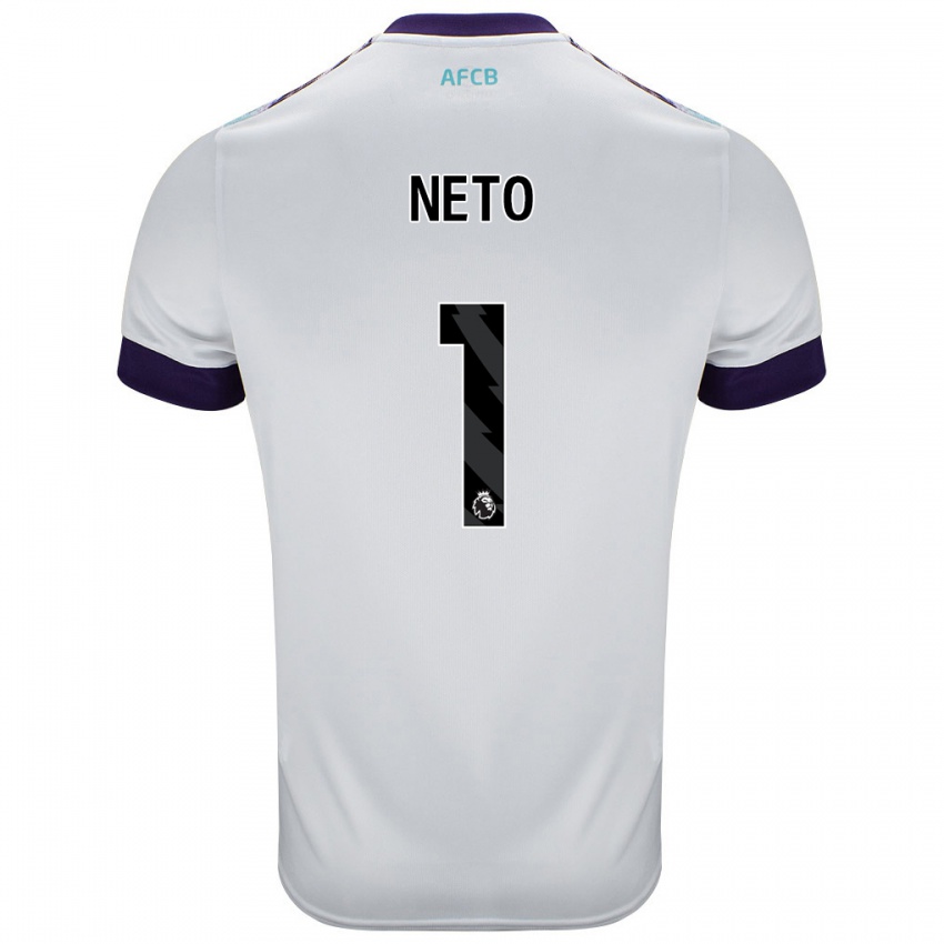 Niño Camiseta Neto #1 Blanco Verde Púrpura 2ª Equipación 2024/25 La Camisa Argentina