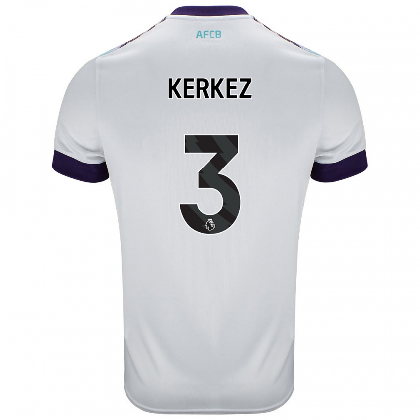 Niño Camiseta Milos Kerkez #3 Blanco Verde Púrpura 2ª Equipación 2024/25 La Camisa Argentina