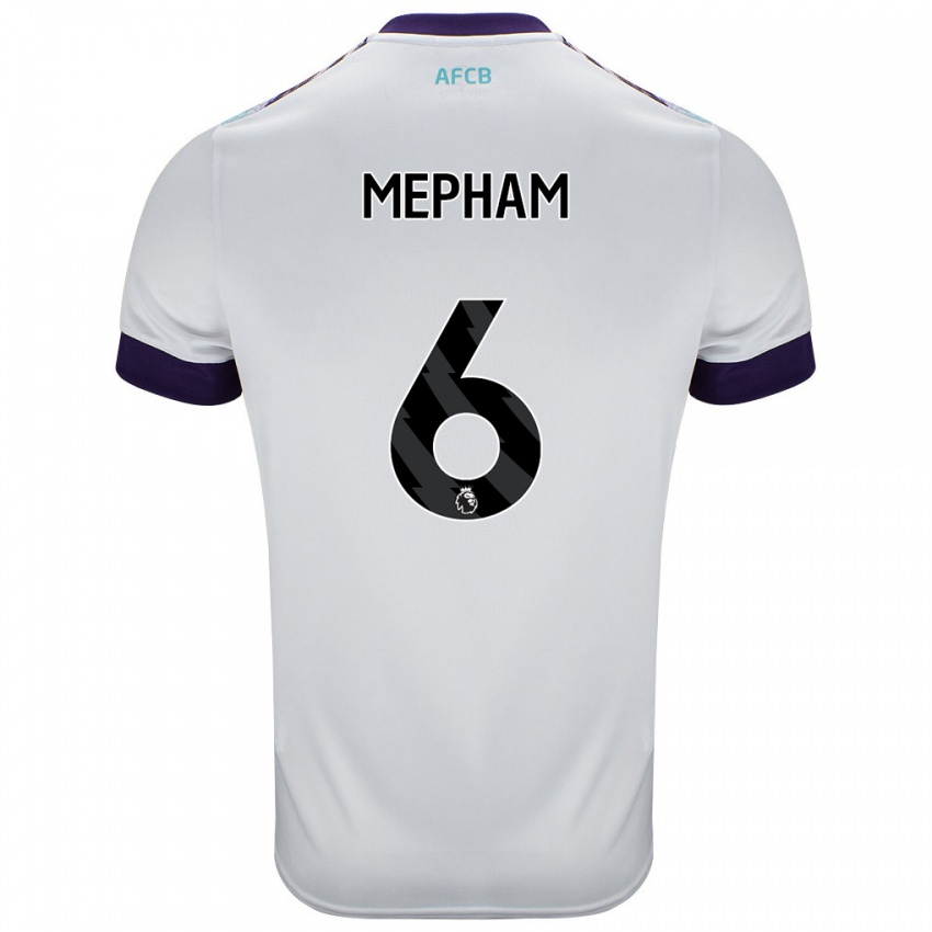 Niño Camiseta Chris Mepham #6 Blanco Verde Púrpura 2ª Equipación 2024/25 La Camisa Argentina