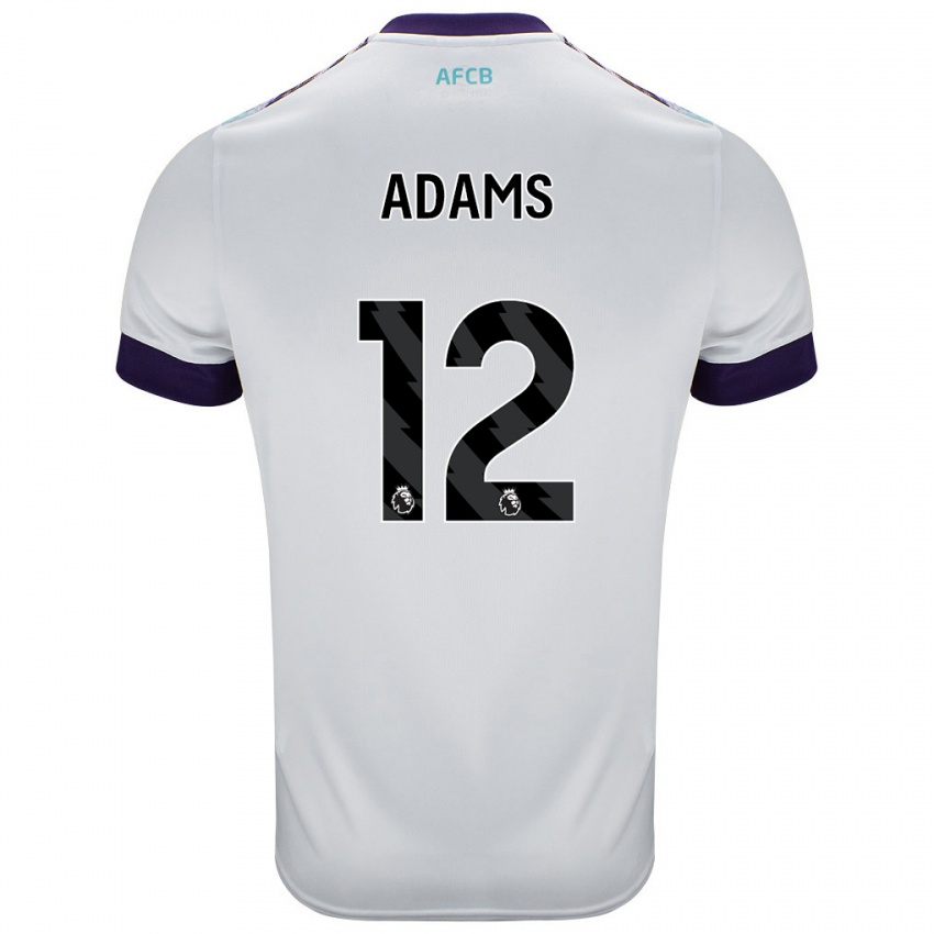 Niño Camiseta Tyler Adams #12 Blanco Verde Púrpura 2ª Equipación 2024/25 La Camisa Argentina