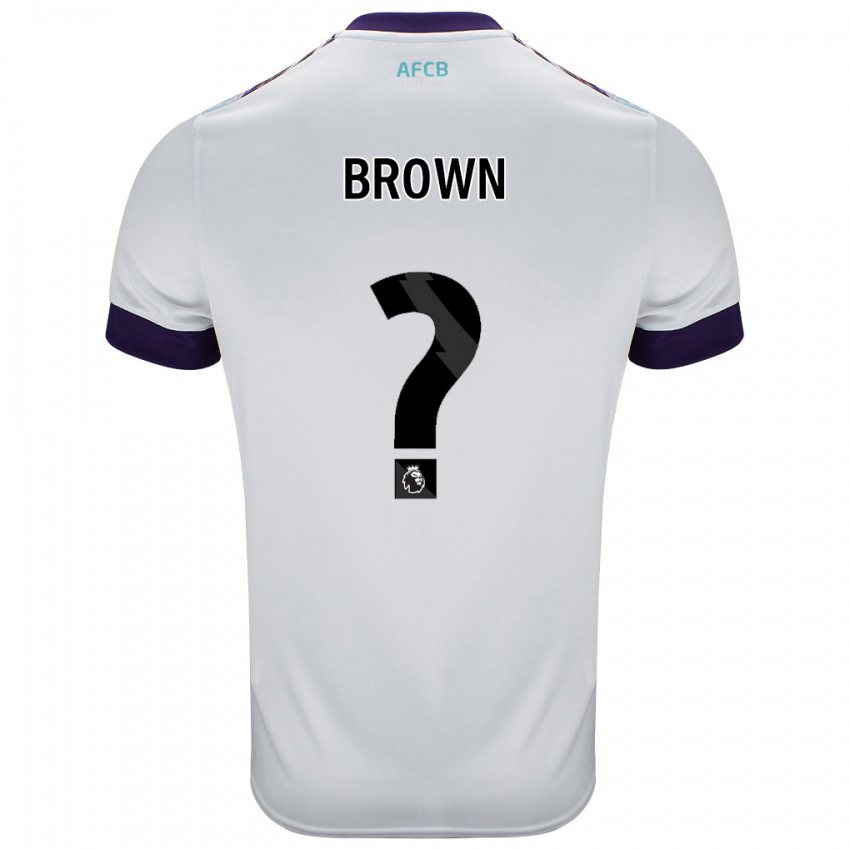 Niño Camiseta Lewis Brown #0 Blanco Verde Púrpura 2ª Equipación 2024/25 La Camisa Argentina